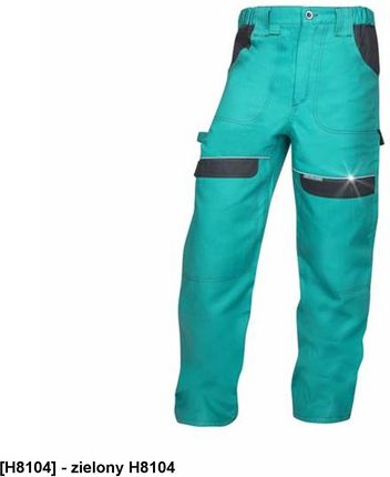 Ardon Cool Trend Klasyczne Spodnie Robocze Męskie Do Pasa O Sportowym Kroju Zielony H8104 46