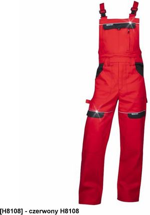 Ardon Cool Trend Spodnie Ochronne Klasyczne Ogrodniczki Męskie O Sportowym Kroju Czerwony H8108 50