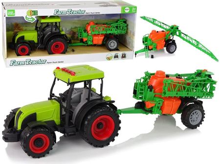 Leantoys Traktor Na Baterie Zielony Opryskiwacz Melodie