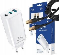 Ładowarka sieciowa 3mk 65W +Kabel Usb-c 100W 5A 2m