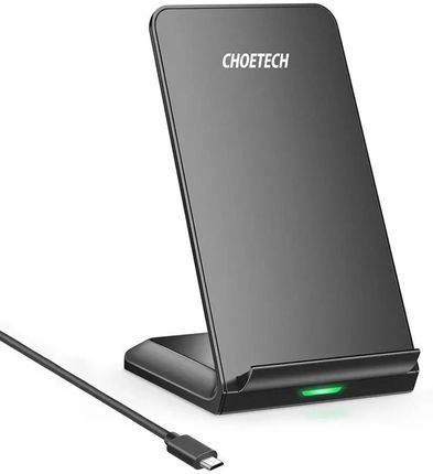 Choetech bezprzewodowa ładowarka Qi 10W stojak na telefon + kabel USB - micro czarny (T524-S)