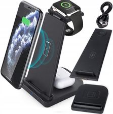 Ładowarka do telefonu Stacja Dokująca Qi Do Apple Iphone Airpods iWATCH - zdjęcie 1
