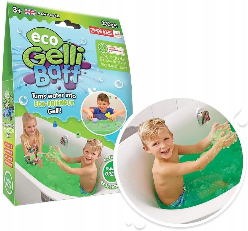Eco Slime Baff Verde De Zimpli Kids – Convierte El Agua En Slime, 1 Baño O 4 Usos, Biodegradable Y Vegano