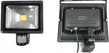 Halogen Led Naświetlacz 50W Z Czujnik Ruchu Ip65