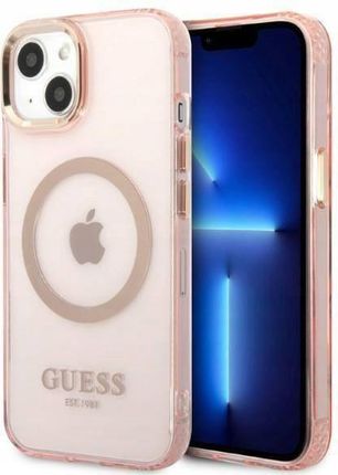 Guess Oryginalne Etui Iphone 13 Hard Case Gold Out