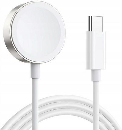 Ładowarka magnetyczna kabel USB-C 100cm do Apple Watch 1/2/3/4/5/6/7/SE (White/Silver)