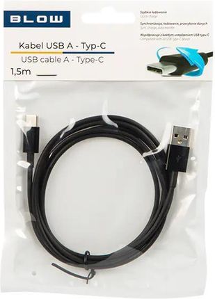 66-154# Przył.usb 2.0 a - usb-c 1,5m czarne - zdjęcie 2