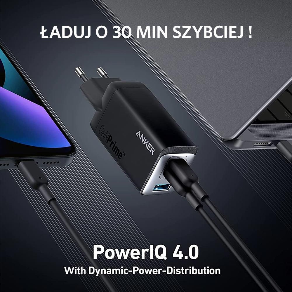 Ładowarka sieciowa ANKER GaNPrime 735 65W Czarny