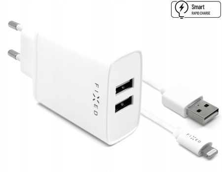 Fixed Dual Usb Charger 15W + USB/Kabel Lightning