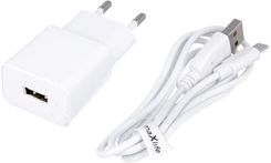 Maxlife ładowarka sieciowa MXTC-01 1x USB 2,1A Biała + kabel USB-C