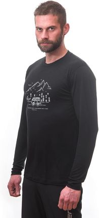 Sensor Koszulka Męska Merino Active Pt Tee Ls Men Blk Van Life