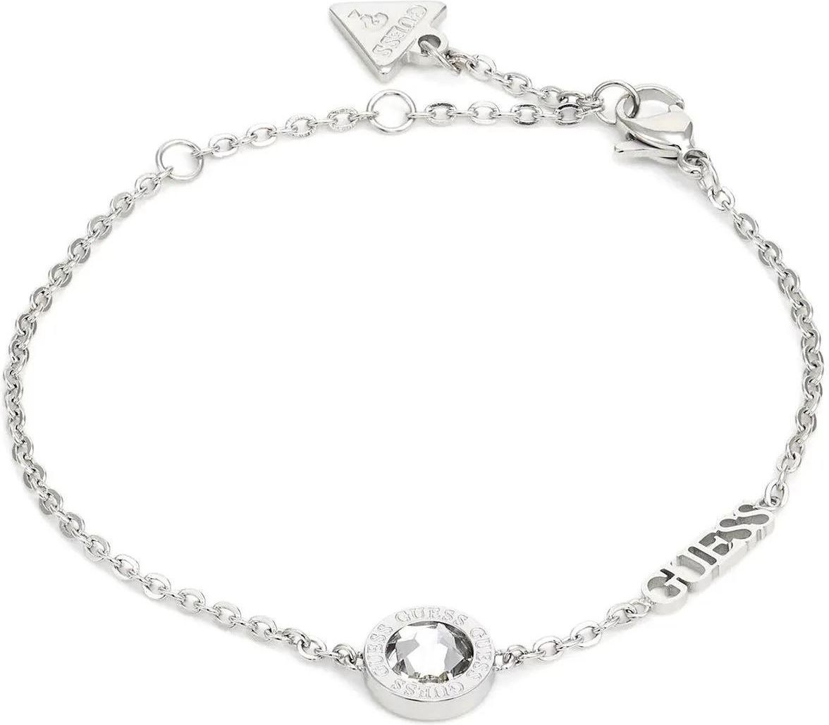 GUESS EU BIŻUTERIA GUESS DAMSKA BRANSOLETKA SREBRNA LOGO JUBB02246JWRHL ...