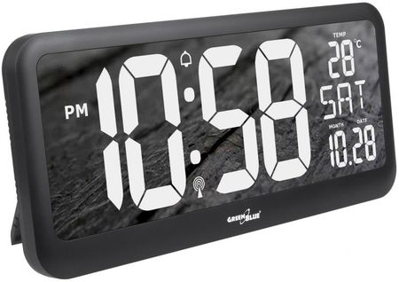 Zegar ścienny LCD bardzo duży GreenBlue, temperatura, data, GB214 GreenBlue