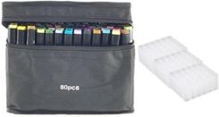 Zdjęcie Markery dwustronne alkoholowe w etui 80 + baza - Barcin