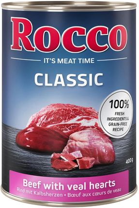 Rocco Classic Wołowina Z Sercami Cielęcymi 6X400G