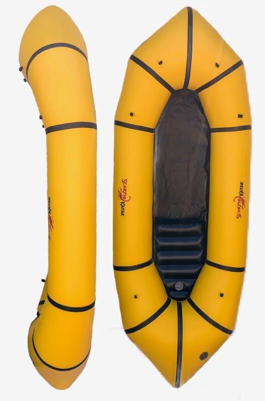 Packraft, kayak da viaggio gonfiabile in TPU 420D, leggero, con sedile morbido, per rafting, bicicletta, deriva, gommone, 1 persona (verde oliva