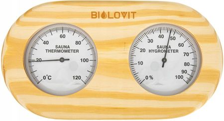Bilovit Sosnowy termometr z higrometrem do sauny do 120 stopni Celsjusza