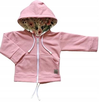 Bluza różowa z kwiatkami rozmiar 80