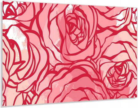 Alasta Panel Szklany Hartowany 60x40 Różowe Kwiaty