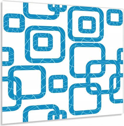 Alasta Panel Szklany Hartowany 60x70 Niebieskie Kwadraty