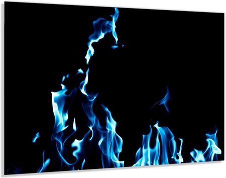 Alasta Panel Szklany Hartowany 90x70 Niebieski Ogień 1