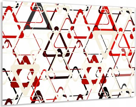 Alasta Panel Szklany Hartowany 90x60 Czerwone Trójkąty