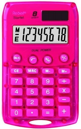 Rebell Kalkulator Re-Starletp Bx Różowa Kieszonkowy 8 Miejsc