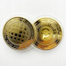 Moneta Polkadot Złota Kryptowaluta Kolekcjonerska - Numizmatyka