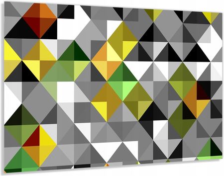Alasta Panel Szklany Hartowany 90x60 Trójkąty I Kwadraty