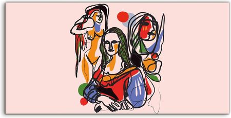 Coloray Hartowane Szkło Lacobel Styl Picasso Sztuka 100x50 PK100X50325630376