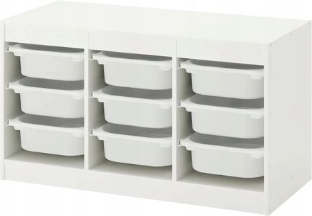 Ikea Trofast Regał Biały + 9 Pojemników Na Zabawki