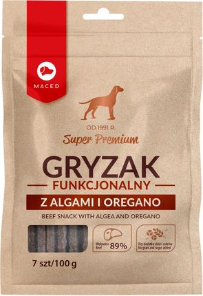Maced Super Premium Przysmak Dla Psa Gryzak Funkcjonalny Z Wołowiną Algami I Oregano 100G
