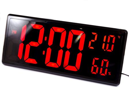 Jvd Zegar Cyfrowy Z Termometrem I Higrometrem 37X16Cm (Dh3081)