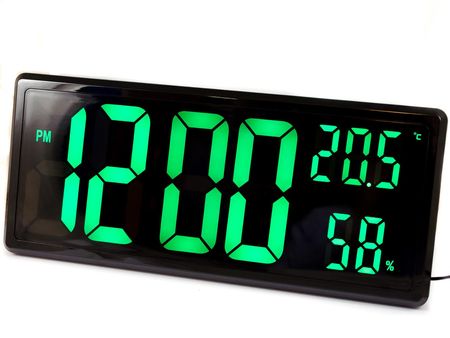 Jvd Zegar Cyfrowy Z Termometrem I Higrometrem 37X16Cm (Dh3082)