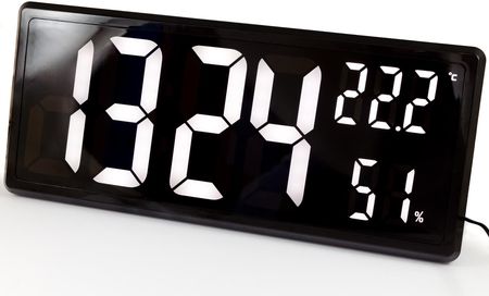 Jvd Zegar Cyfrowy Z Termometrem I Higrometrem 37X16Cm (Dh3083)