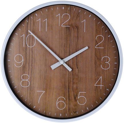 H&S Decoration Zegar Ścienny Imitacja Drewna Do Salonu 25Cm (837000160)
