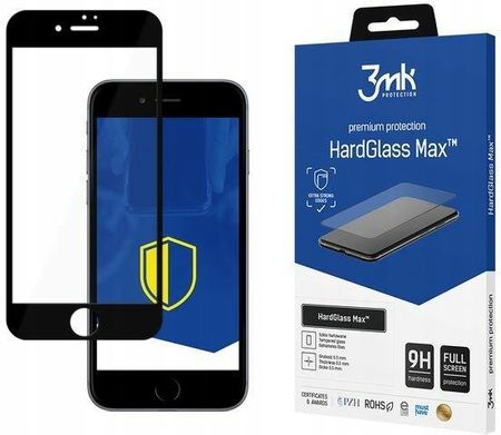 3MK HardGlass Max iPhone 7 Plus czarny black, Full