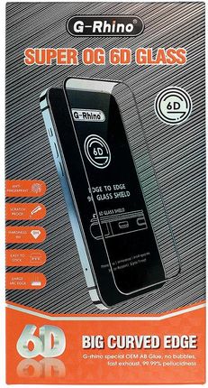 Hartowane szkło G-Rhino Full Glue 6D do IPHONE X/XS Czarne - PAKIET 10 SZTUK
