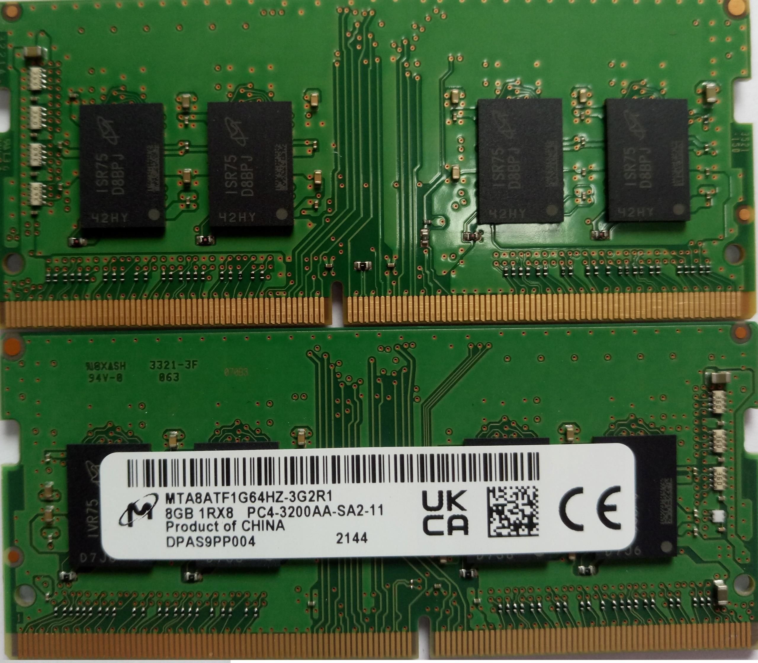 Pamięć RAM Micron DDR4 8GB 3200mhZ (MTA8ATF1G64HZ) - Opinie