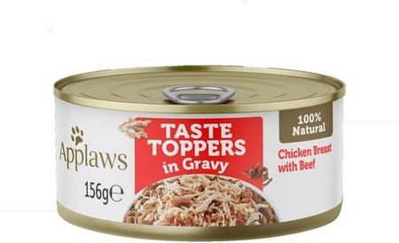 Applaws Taste Toppers In Gravy Chicken Breast With Beef 12x156g