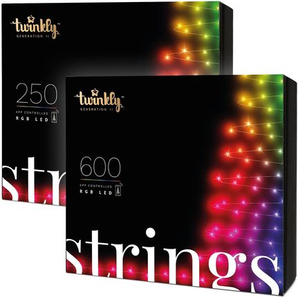 Twinkly Strings Inteligentne Lampki Choinkowe 600 Led Rgb + 250 68 M 149974
