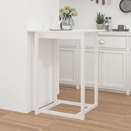 Vidaxl Stolik Barowy Biały 80X80X110 Cm Lite Drewno Sosnowe 822183