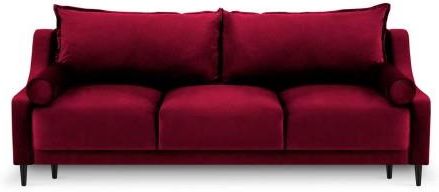 Beso 3 Osobowa Sofa Z Funkcją Spania Do Salonu Rutile Lea Czerwony Aksamit 9536