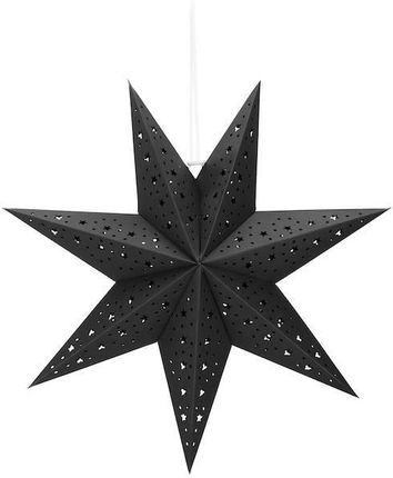 Springos Gwiazda Świąteczna Papierowa Zawieszka Choinkowa Czarna Ażurowa 3D 32958