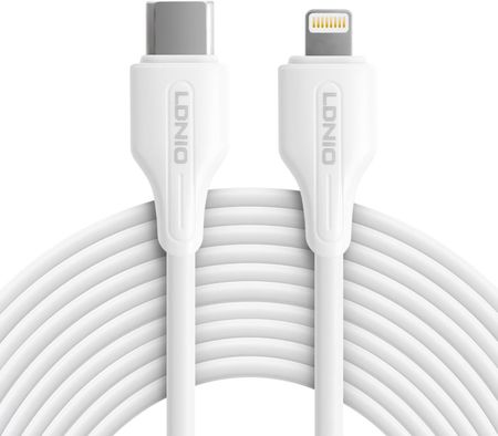 Ldnio Kabel USB-C - Lightning 1m 30W biały LC121I