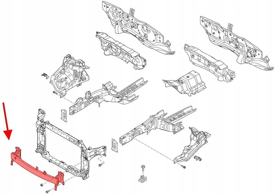 KIA SPORTAGE IV QL 16-18 BELKA ZDERZAKA PRZEDNIEGO