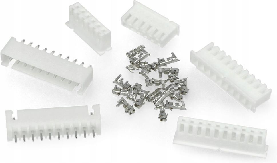 小物 hhhttt Zestaw złącz JST XH2.54 6/7/8/9/10 pin (męskie+żeńskie) i