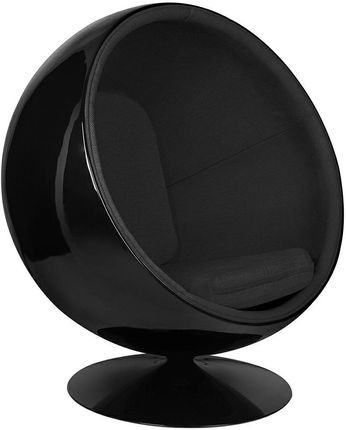 Fotel BALL BLACK czarny / nowoczesny / obrotowy / z wygłuszeniem