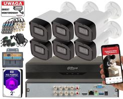 DAHUA MONITORING ZEWNĘTRZNY 6 KAMER 8MPX HAC-HFW1800TL-A-0360B WIZSENSE MIKROFON