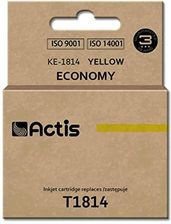 ACTIS TUSZ KE-1814 DO DRUKARKI EPSON, ZAMIENNIK EPSON T1814; STANDARD; 15 ML; ŻÓŁTY.